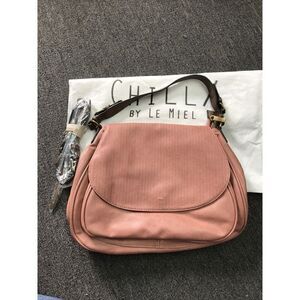 Chillx By Le Miel Handbag Adjust Strap L Mauve Pink Shoulder Bag Purse Dust Bag
